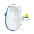 thumbnail image 1 of Bañera inflable,Bañera inflable para bebé,ducha,piscina,lavabo,Bañera de baño portátil de PVC para niños recién nacidos,Bañera inflable portátil de verano para Azul con bomba de pie, 1 of 9