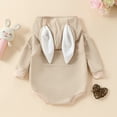 thumbnail image 4 of Icvfdpl Babys Boy Girl Easter Outfit Bunny Ear Hooded Jumpsuit Corduroy Romper Cute Suspender Long Sleeve Bodysuit stylish Baby Daily Wear, 4 of 8