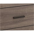 thumbnail image 5 of Queen Storage Bed Frame with 2 Drawers, Barrel Oak Finish Platform Bed, No Box Spring Needed, Wood MDF Construction, 5 of 8