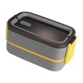 thumbnail image 1 of yuksok Double Layer Lunch Box Large Capacity Food Container for Office Home Camping Grey, 1 of 9