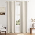 thumbnail image 1 of Cortinas de lino color crema, color beige, opacas, 107 x 213 cm, de Guken, para sala de estar, 1 of 8