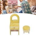 thumbnail image 4 of Camina de Joyas de Joyería de Muebles de Muebles de Muebles de Muñeca de Muñeca de color Amarillo Amarillo Crema, Sofá en Miniatura, ideal para Párr., 4 of 7