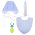 thumbnail image 1 of 1 Conjunto de accesorios de disfraz de bebé gigante y divertido para adultos, con babero, gorro y chupete extragrandes para fiestas de disfraces de Halloween, Navidad y carnaval., 1 of 8