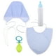 thumbnail image 1 of 1 Conjunto de accesorios de disfraz de bebé gigante y divertido para adultos, con babero, gorro y chupete extragrandes para fiestas de disfraces de Halloween, Navidad y carnaval., 1 of 8