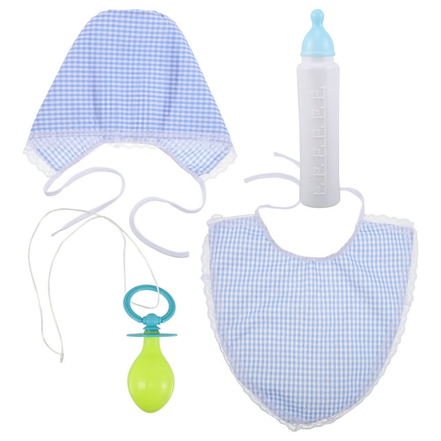 1 Conjunto de accesorios de disfraz de bebé gigante y divertido para adultos, con babero, gorro y chupete extragrandes para fiestas de disfraces de Halloween, Navidad y carnaval.
