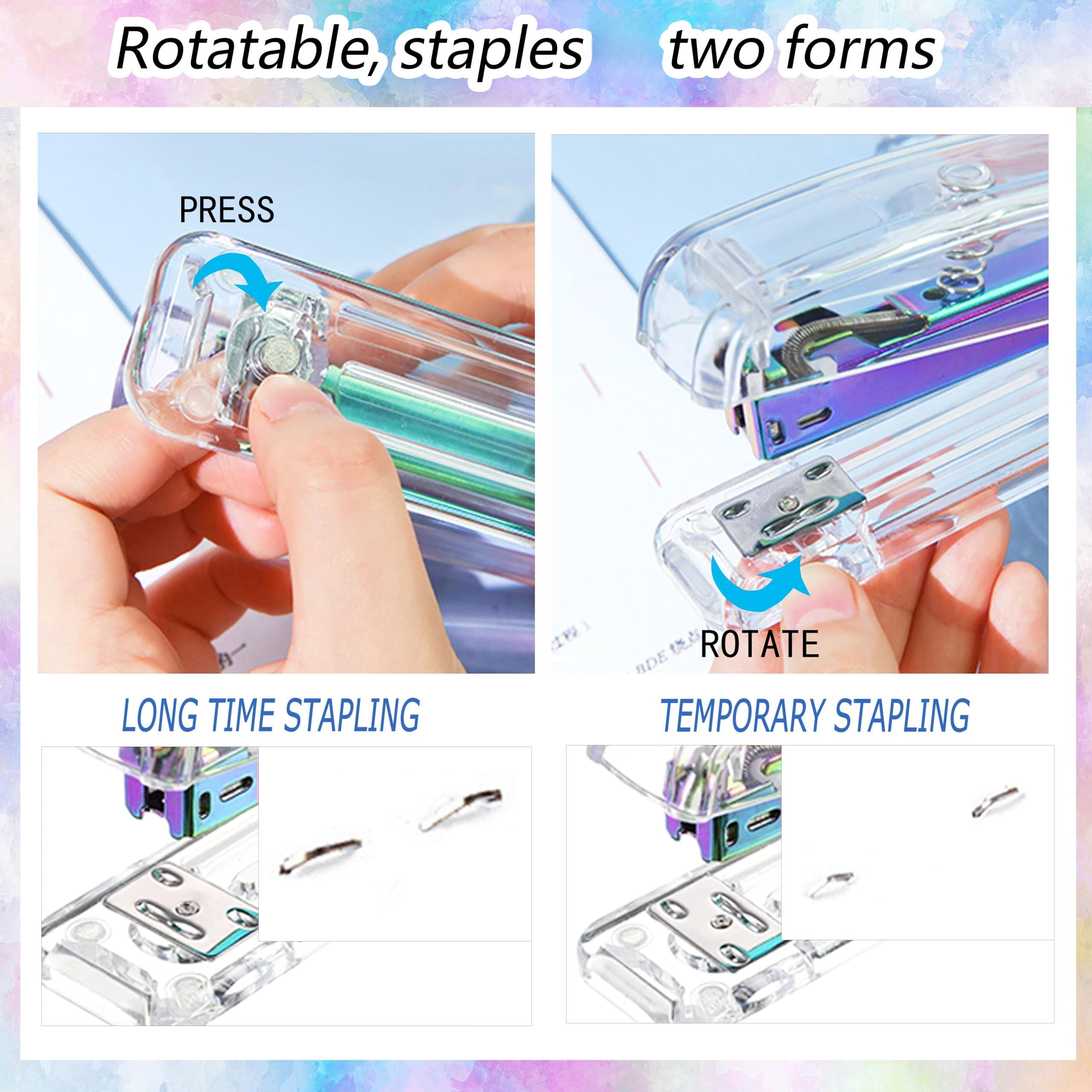 Dream Color Desk Accessories  Office Organizers And Supplies With Mesh Organizer Tape Dispenser Stapler Staples Ballpoint Pen Clips Set Ruler Scissor Sticky Tabs