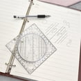 thumbnail image 3 of Kearding Regla giratoria Construcción Geometría estéreo Plantilla Dibujo Medición Gadget Papelería Reglas Accesorios Estudiante Arquitecto Negro Type3 NO3 Kearding HA012296-01, 3 of 6
