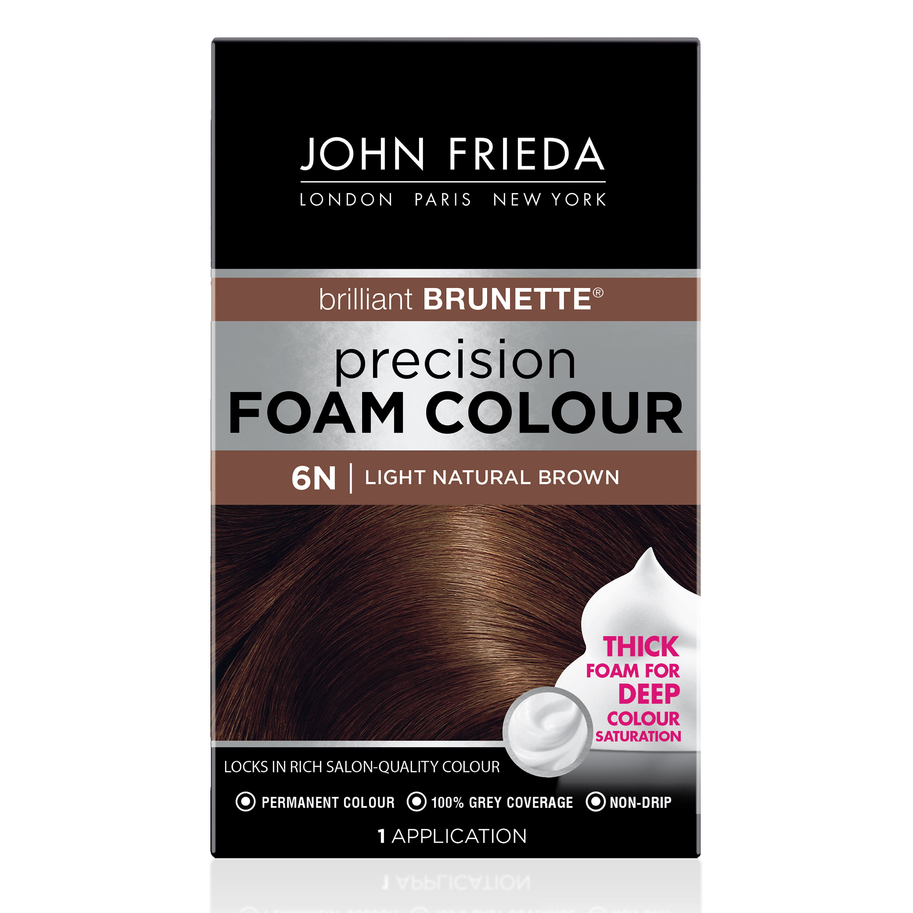 John Frieda Permanent Precision Foam Color Full Coverage Hair Color Kit