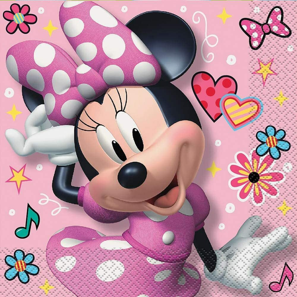 Minnie Mouse 16 Count 6.5IN x 6.5IN Multicolor Lunch Napkins