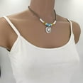 thumbnail image 3 of K-KED Boho 925 Silver Star Pendant Necklace For Women Party Band Delicate Jewelry Gifts-#1, 3 of 6