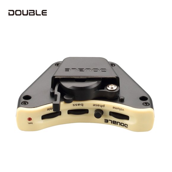 DOUBLE Compact Acoustic Guitar Pickup with Volume & Tone Control, Includes CR2032 Battery, Easy Installation & Lightweight Design for Clear Sound Amplification