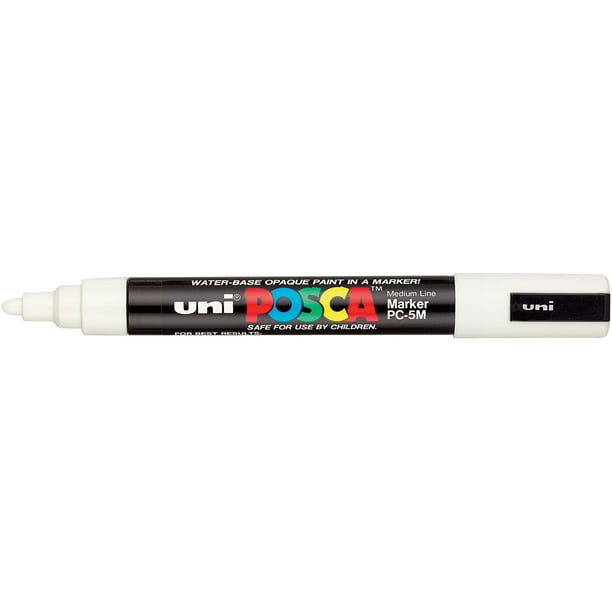 klei hartstochtelijk Peuter Uni-Paint Posca Paint Marker Pen - 2.5mm Tip 12/Pkg-White - Walmart.com