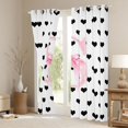 thumbnail image 3 of Manfei Cute Heart Print Blackout Curtains,Cute Monogrammed S Window Curtains Pack of 2 (38x45 Each), 3 of 6