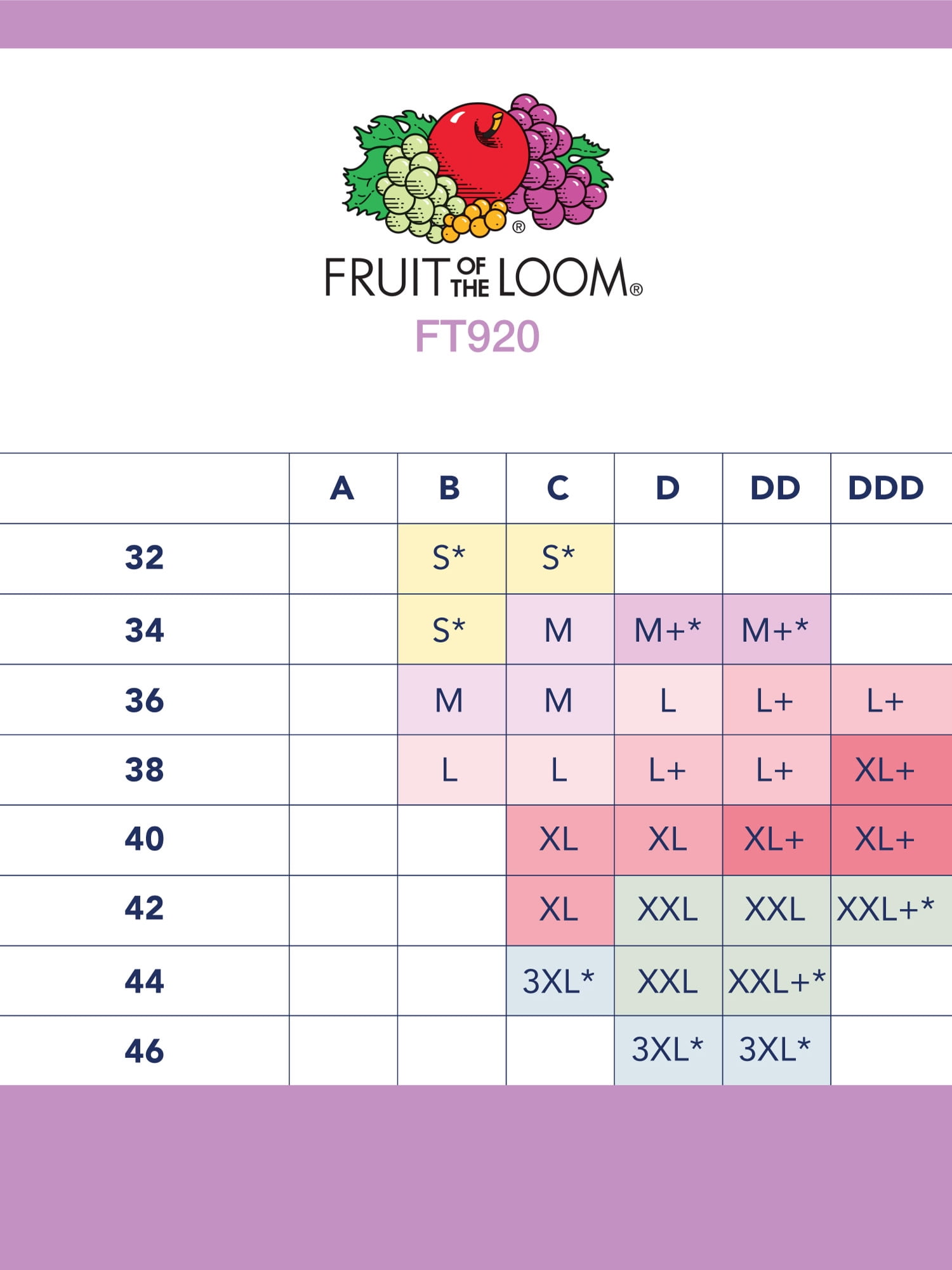 fruit of the loom xl size