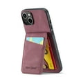 thumbnail image 3 of ELEHOLD for iPhone 14 Leather Wallet Case with Card Slots Magnetic Button Kickstand Function Full Body Protective Shockproof Cover for iPhone 14 6.1",Red, 3 of 8