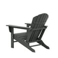 thumbnail image 5 of WestinTrends Dylan Adirondack Chairs Set of 4, All Weather Poly Lumber Outdoor Patio Chairs, Seashell Slat Curved Back, Widen Seat Armrest, Color Stay, Imitation Wood Texture, Gray, 5 of 12