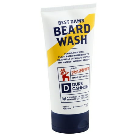 Duke Cannon Best Beard Wash, 6 Ounce/Made with Natural and Organic (Best Body Wash For Dermatitis)
