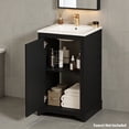 thumbnail image 2 of GZXS 20" Bathroom Vanity with Ceramic Sink Combo, Wood Storage Cabinet with Soft Close Door and Adjustable Shelf, Black, 2 of 10