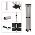 thumbnail image 4 of Black 10x10 Instant Canopy Tent with 1 Full Wall and 2 Half Walls - Commercial Grade Steel Frame with Water-Resistant Canopy Top and Sidewalls - Bonus Canopy Bag and Stake Kit Included (5 Colors), 4 of 8