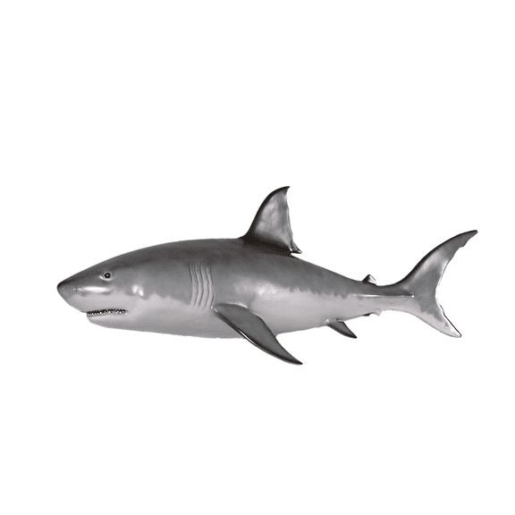 Small Great White Shark Wall Decor Statue