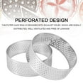 thumbnail image 4 of 10Pcs Round Dessert Stainless Steel Perforated Fruit Pie Quiche Cake Mousse Mold Kitchen Baking Mold 6cm, 4 of 8