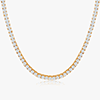 Cate & Chloe Olivia 18k Rose Gold Plated Tennis Necklace with Simulated Diamond Crystals for Women