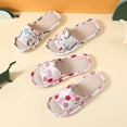 thumbnail image 4 of LIIPEE Girls Boys Slippers Cartoon Graphic Printed Open Toe Non- Shoes Child Comfort School Slipper,Beige,26, 4 of 5