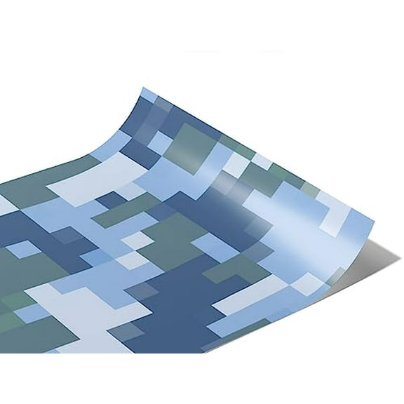 Rwraps Camouflage Pixel Snow and Sleet Gloss Vinyl Film Wrap 59in x 21ft Vinyl Vehicle Car Film