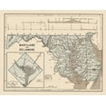 thumbnail image 2 of Harper 31x26 White Modern Wood Framed Museum Art Print Titled - Maryland, Delaware - Harper 1845, 2 of 4