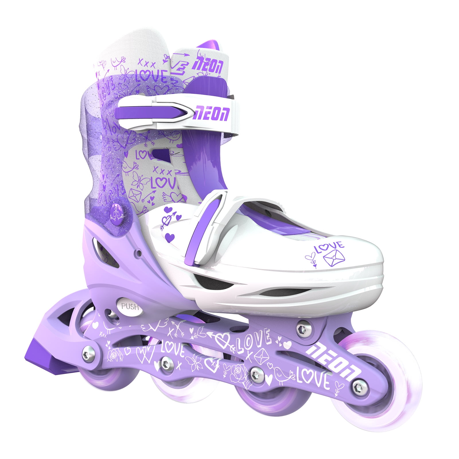 Purple White Roller Derby Aerio Q-60 Childrens/Adults Inline Skates 