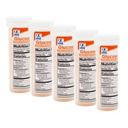 Quality Choice Fast Acting Glucose Tablets Orange Flavor Blood Sugar Treatment, 10 Count - Pack of 5
