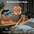 thumbnail image 4 of 16000mAh Rechargeable Camping Misting Fan, 250ml Water Tank Portable Battery Powered Fan, Standing/Hanging With Hook, 4 Speed, Remote Control, Timer, 4 LED Brightness, Orange, 4 of 12