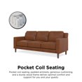 thumbnail image 2 of DHP Bryanna 3 Seater Sofa , Camel Faux Leather, 2 of 8