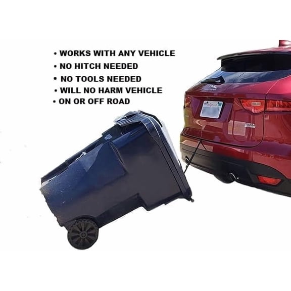 Trash Trainer Cart Hauler Strap for Garbage & Recycling Cans | Hitch-Free Utility Towing Connector System