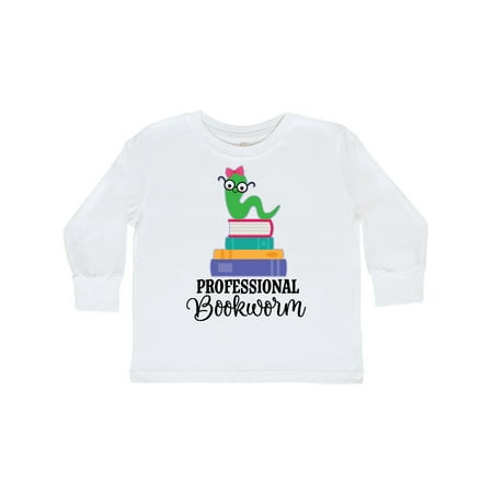 

Inktastic Professional Bookworm Gift Gift Toddler Toddler Girl Long Sleeve T-Shirt