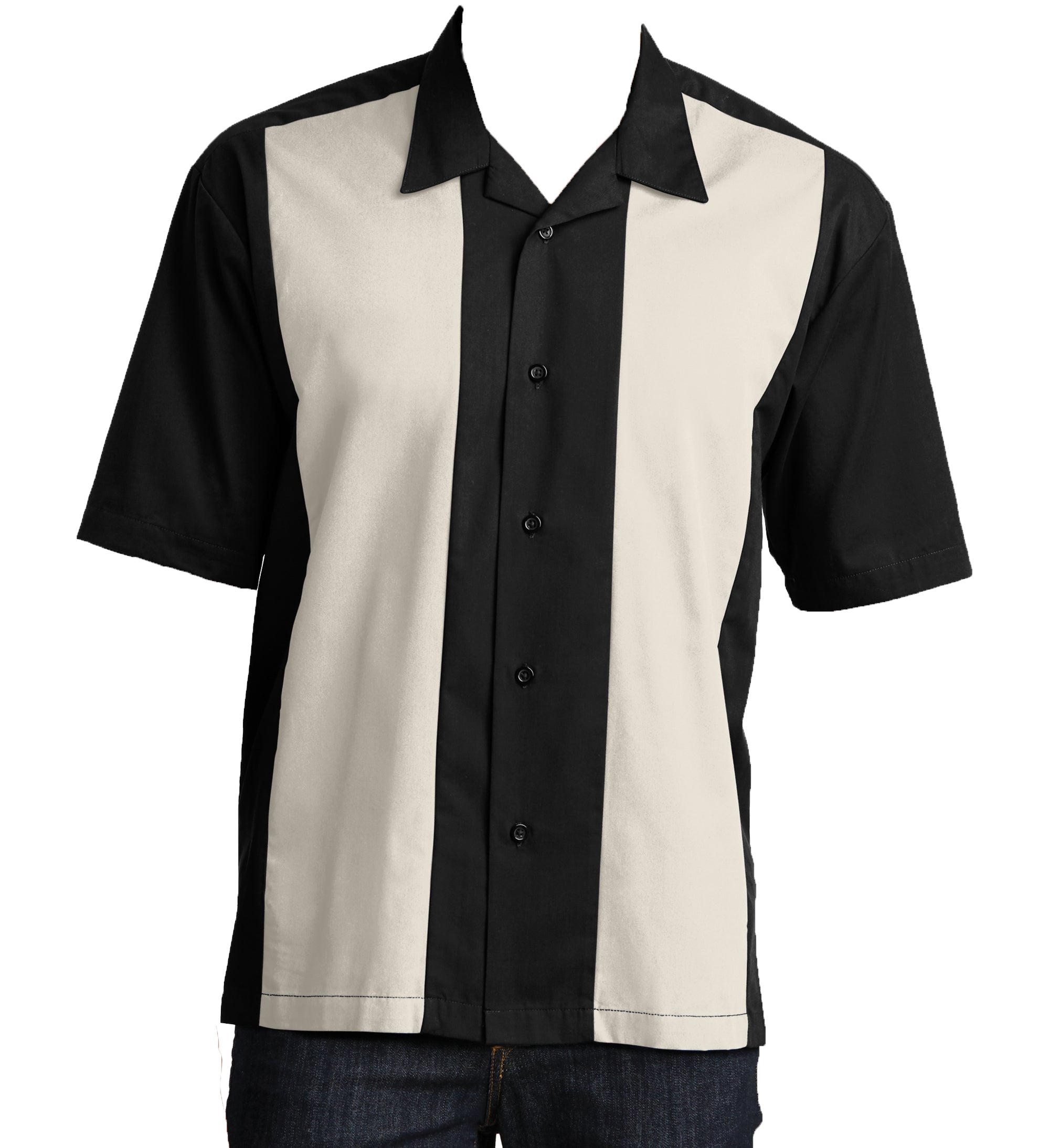 Men's Retro Classic Bowling Shirt Charlie Sheen Harper Fifties 50s 60s ...
