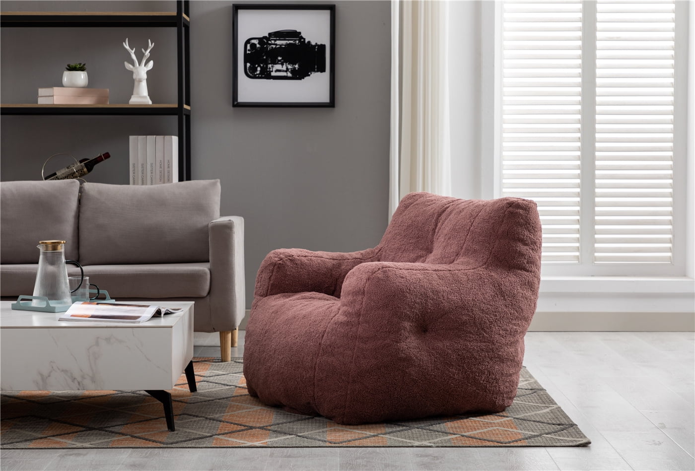 Cvortll Bean Bag Chair with Filler, Bean Bag Sofa with Tufted Soft Stuffed  Filling, Fluffy and Lazy Sofa, Comfy Cozy BeanBag Chairs with Memory Foam
