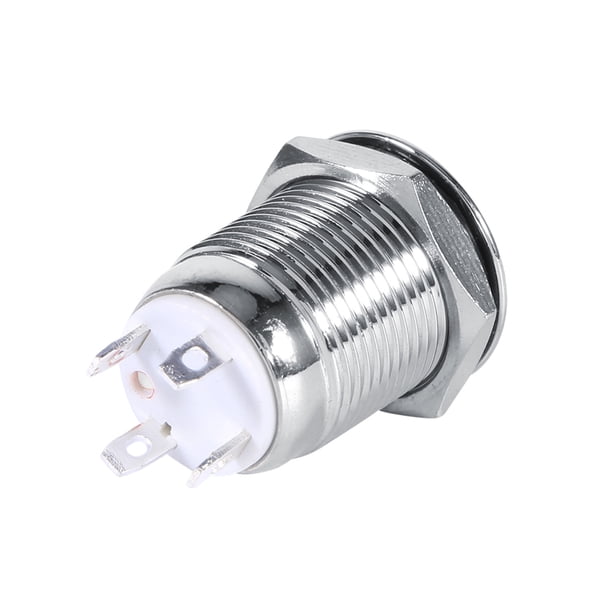 Interruptor de botón momentáneo LED interruptor de botón pulsador LED a prueba de agua fuerte y duradero para prensa prolongada para uso en exteriores Botón pulsador de Amonsee Otros