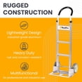 thumbnail image 3 of Heavy Duty Aluminum Hand Truck - 8" Wheels with Horizontal Loop Handle and 500 lbs Load Capacity | 50.25" High, 17.5" Wide and 17.75" x 9" Diecast Nose Plate, 3 of 6