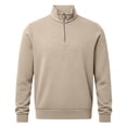 thumbnail image 4 of Migroa Essential Men's Quarter-Zip Sweatshirt -Solid Color Stand-Up Collar Design, Multiple Color Options, Premium Casual Wear Under $20, Khaki L, 4 of 4