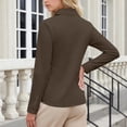 thumbnail image 4 of PFRNLF Button Down Shirts for Women Long Sleeve Stretch Fitted Dress Shirt Wrinkle Free Collared Business Work Tops, 4 of 8