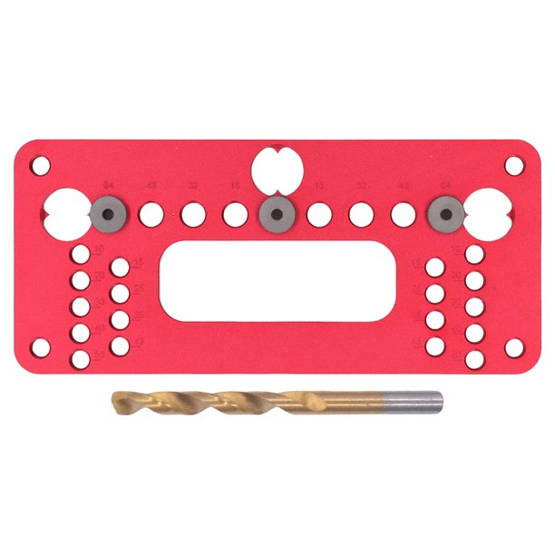 Localizador De Perforaciones Para Carpintería, Localizador De Perforaciones Para Carpintería, Juego De Casquillos De Taladro De Plantilla De Paso De Orificio De Aleación De Aluminio Para Proyectos