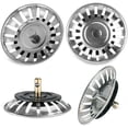 thumbnail image 2 of Kitchen Drain Stopper,2PCS Stainless Stee Kitchen Kitchen Sink Stopper Antifouling Sink Filter Breakthrough Technology, 2 of 6