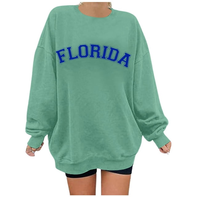 WEAIXIMIUNG Sweat à Fermeture Éclair pour Femmes Sans Capuche Grande Taille Mode Décontractée Imprimé Lettre Col Rond Manches Longues Sweat de Festival Léger