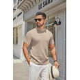 thumbnail image 2 of COOFANDY Men's Knitted T-Shirts Short Sleeve Mock Turtleneck Pullover Sweater Lightweight Thermal Tops Solid Basic Tee, 2 of 6