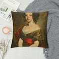 Yllo0ord Pillow Cases Oil Painting Elegant Woman Portrait Square