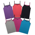 thumbnail image 4 of Buyless Fashion Débardeurs Sans Étiquette pour Filles Col Rond en Coton avec Bordure et Sangle (12 Pack), 4 of 8