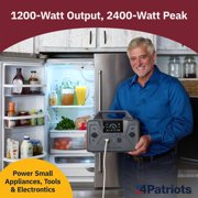 4Patriots Patriot Power Generator 1200 Silent, Fume-Free Solar Generator for Reliable Backup Power