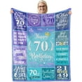 thumbnail image 2 of Happy 70th Birthday Gifts for Women, 70 Year Old Birthday Gifts for Women Turning 70, 70th Birthday Decorations Idea, Female 70th Birthday Gifts for Her, 70th Birthday Blanket Gifts 60\u201dX50\u201d, 2 of 6