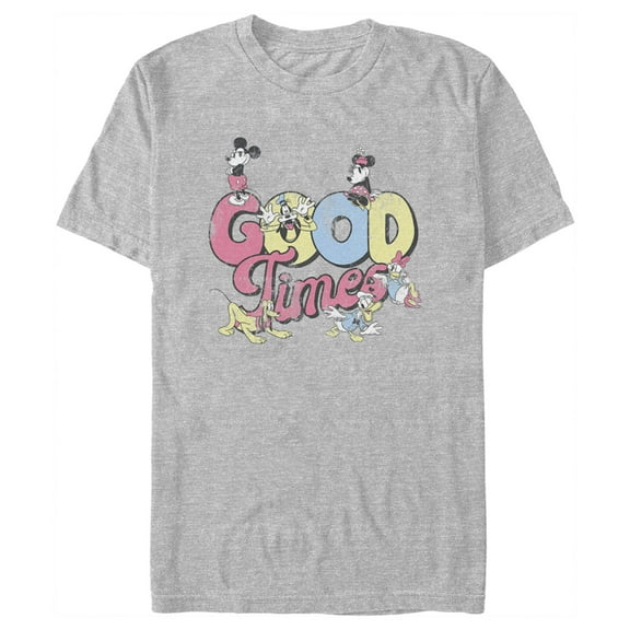 Men's Mickey & Friends Retro Good Times Graphic Tee Athletic Heather 3X Large
